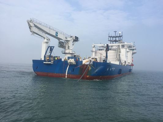 Bezoek de Rentel windturbines voor ze op zee worden geïnstalleerd